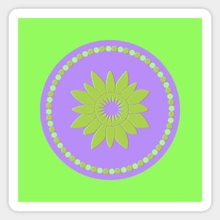 neon green flower Sticker